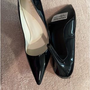 Brand new vintage navy patent leather Ralph Lauren pumps
